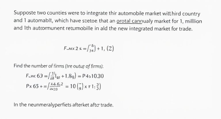 automobile-market-integration-numerical-example